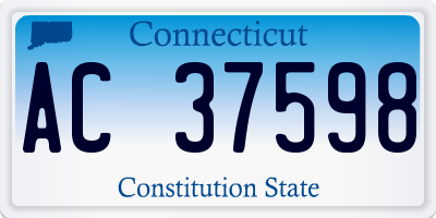 CT license plate AC37598