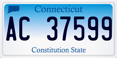 CT license plate AC37599