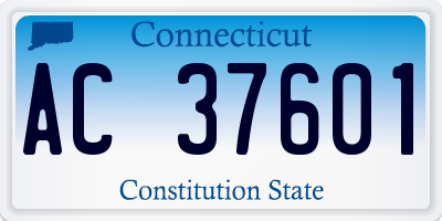 CT license plate AC37601