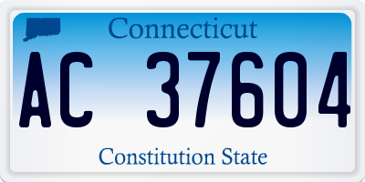CT license plate AC37604