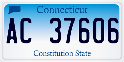 CT license plate AC37606