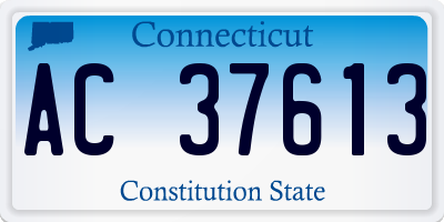 CT license plate AC37613