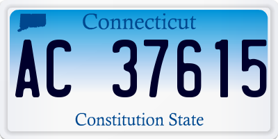 CT license plate AC37615