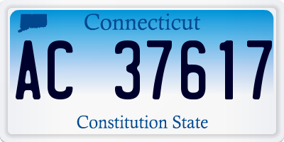 CT license plate AC37617