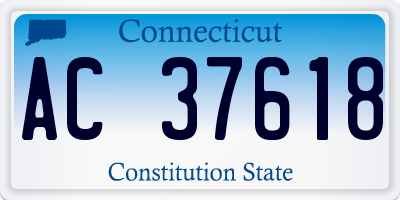 CT license plate AC37618