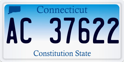 CT license plate AC37622