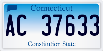 CT license plate AC37633