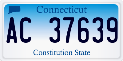 CT license plate AC37639