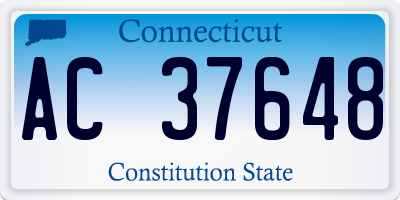 CT license plate AC37648