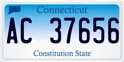 CT license plate AC37656