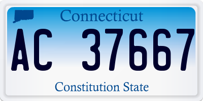 CT license plate AC37667