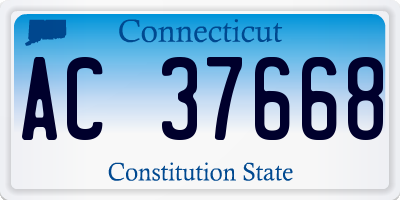 CT license plate AC37668