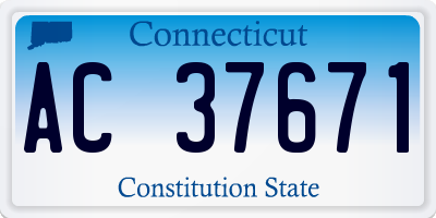 CT license plate AC37671