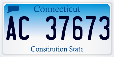 CT license plate AC37673