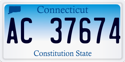 CT license plate AC37674