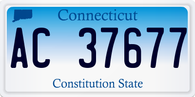 CT license plate AC37677