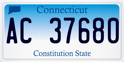 CT license plate AC37680