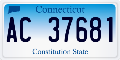 CT license plate AC37681