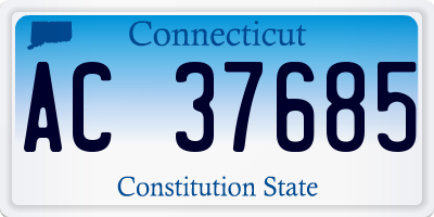 CT license plate AC37685