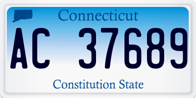 CT license plate AC37689
