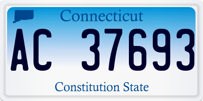 CT license plate AC37693