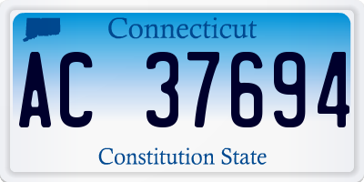 CT license plate AC37694