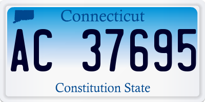 CT license plate AC37695