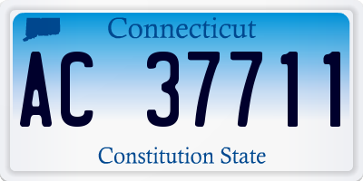 CT license plate AC37711