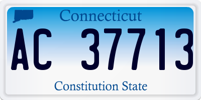CT license plate AC37713