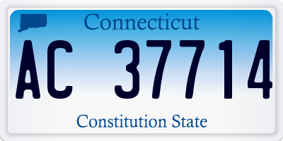 CT license plate AC37714