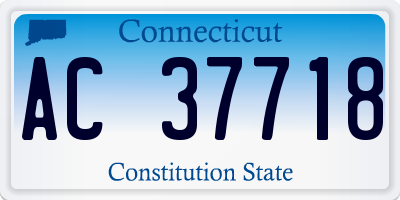 CT license plate AC37718