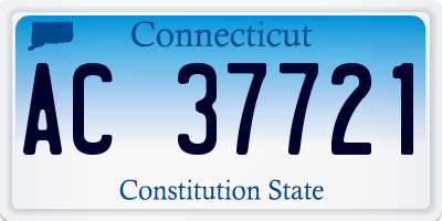 CT license plate AC37721