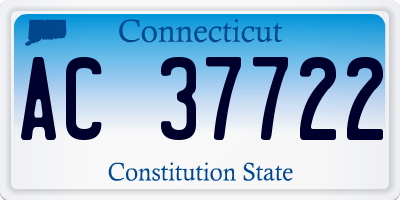 CT license plate AC37722