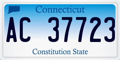 CT license plate AC37723