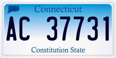 CT license plate AC37731