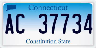 CT license plate AC37734