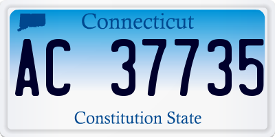 CT license plate AC37735