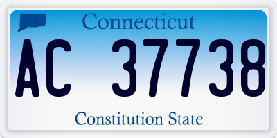 CT license plate AC37738