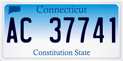 CT license plate AC37741