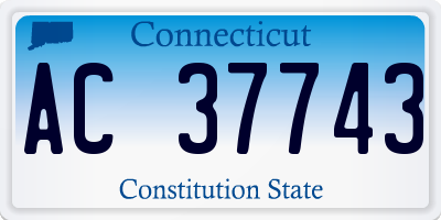 CT license plate AC37743