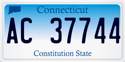 CT license plate AC37744