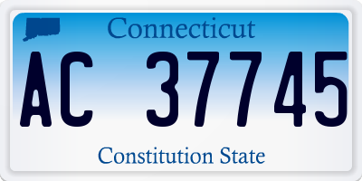 CT license plate AC37745