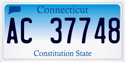 CT license plate AC37748