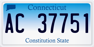 CT license plate AC37751