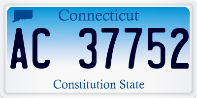 CT license plate AC37752