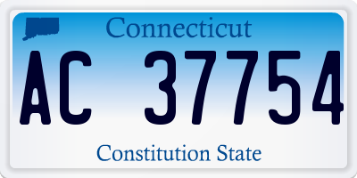 CT license plate AC37754