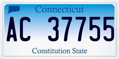 CT license plate AC37755