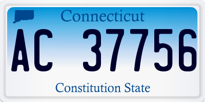 CT license plate AC37756