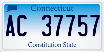 CT license plate AC37757