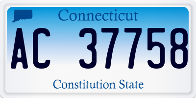 CT license plate AC37758